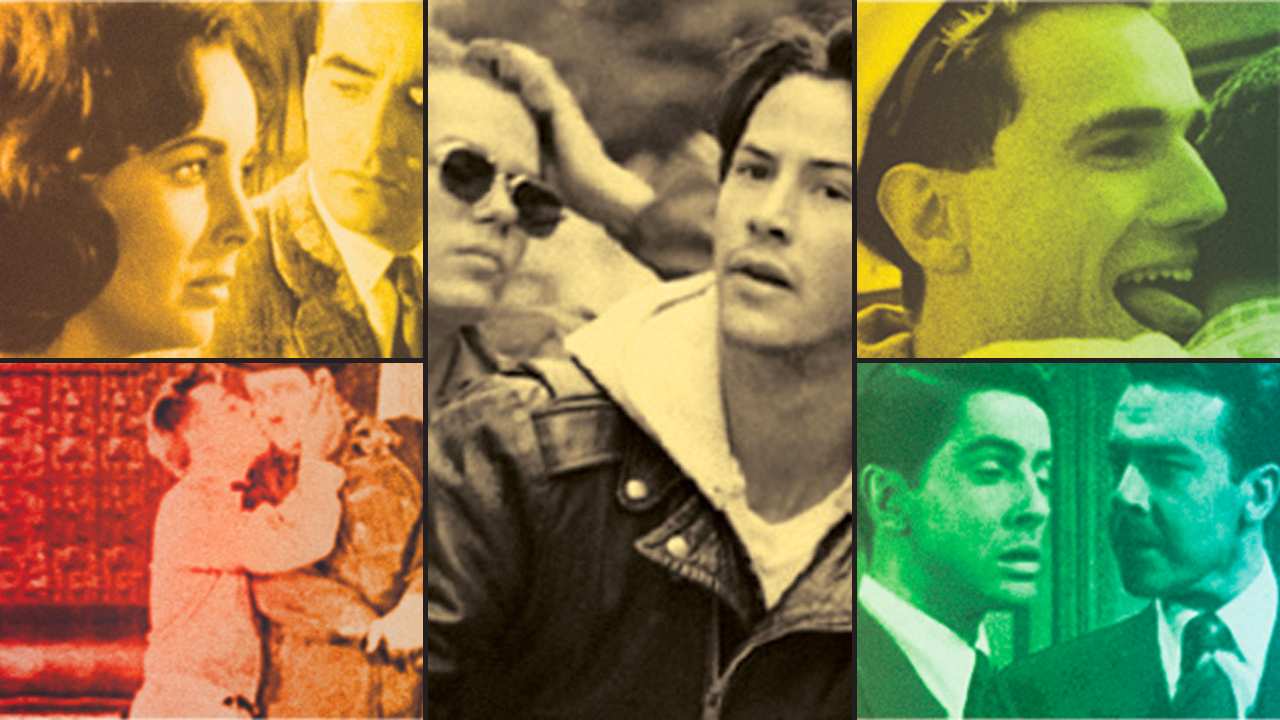 collage of film stills tinted in various hues